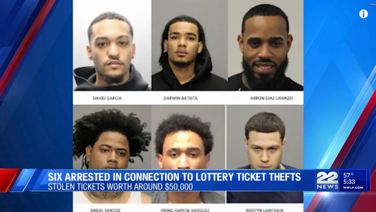 Six gang members arrested after stealing $50,000 worth of lottery tickets